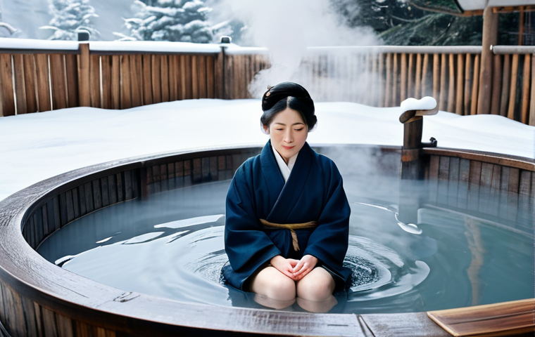 **

"A professional woman, fully clothed in modest attire, relaxing in a steaming outdoor onsen surrounded by a snowy landscape. Safe for work, appropriate content, perfect anatomy, natural proportions, professional photography, high quality, family-friendly."

**